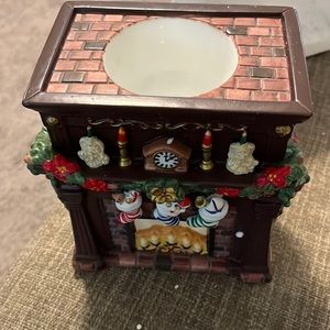 Partylite Hearthside Aroma Wax Melts Warmer Christmas Mantle Fireplace Stockings